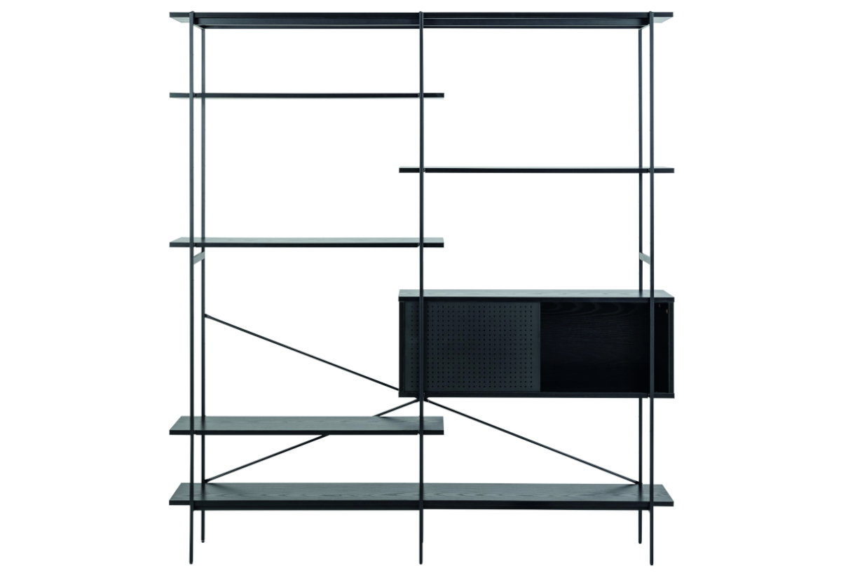 Απεικονίζεται η εμπρόσθια όψη της βιβλιοθήκης.